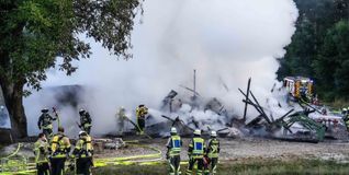 Beim Scheunenbrand im Juli 2025 verhinderte die Schönaicher Feuerwehr Schlimmeres.